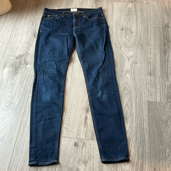 Hudson Jeans Nico midrise super skinny, dark blue jeans. - Picture 2 of 7